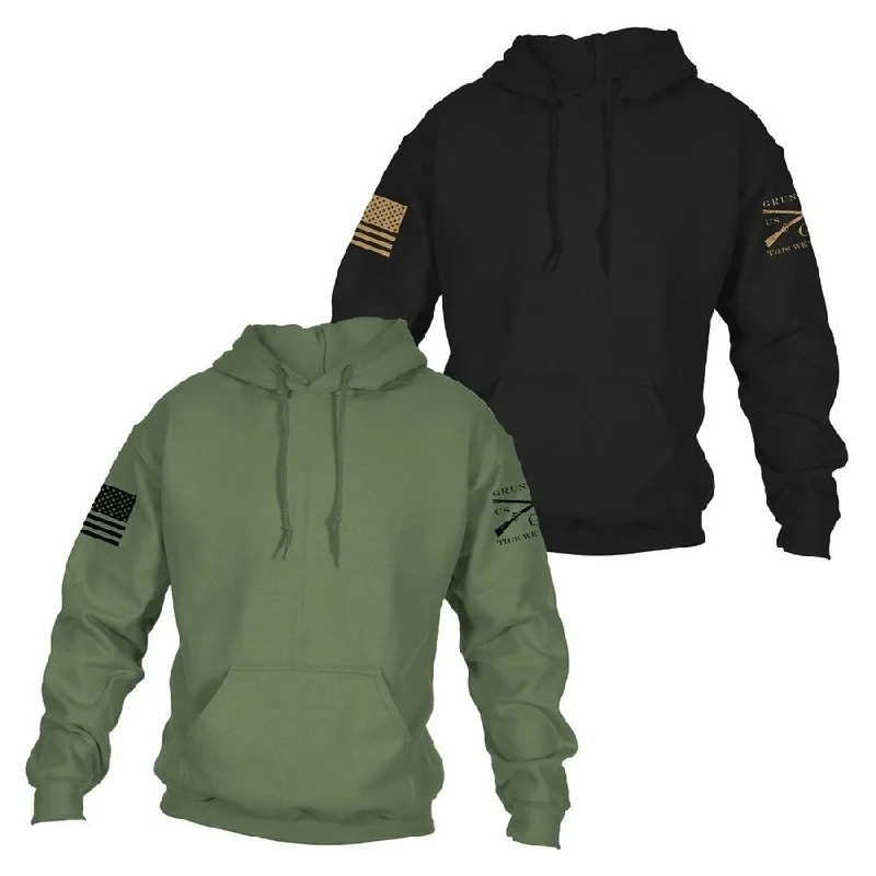 Thermal - insulated men hoodie for winter sports Standard Issue Core Basic Hoodie 2 Pack - Black & Military Green Thermal - insulated men hoodie for winter sports Standard Issue Core Basic Hoodie 2 Pack - Black & Military Green