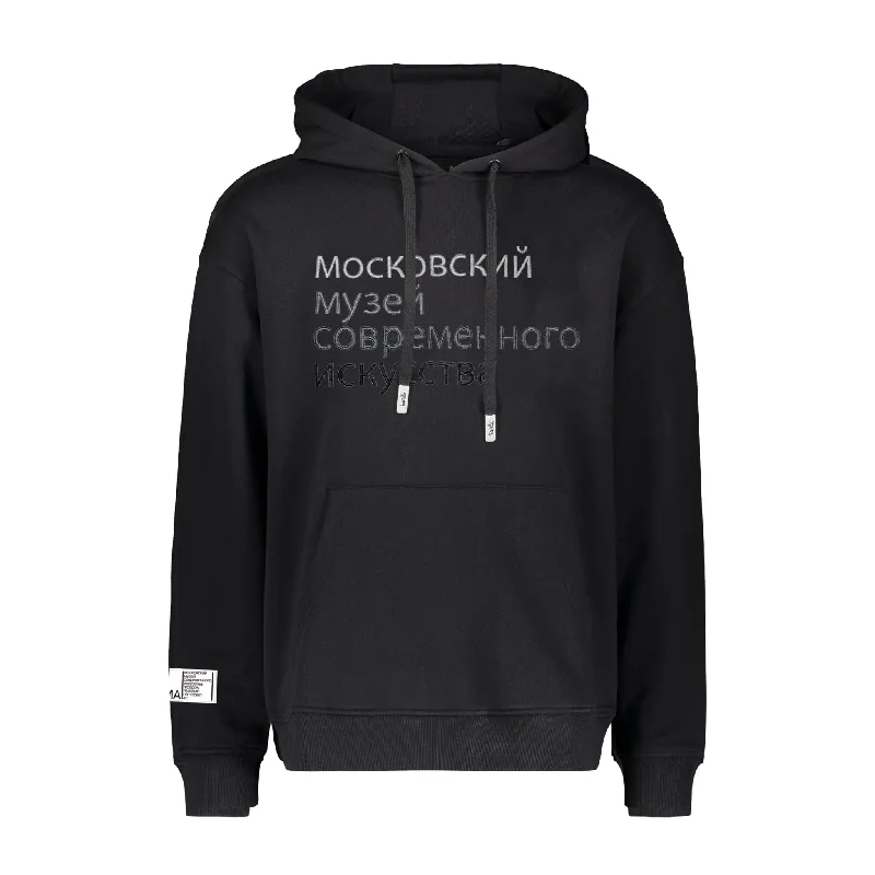 Tech - friendly men hoodie with a built - in headphone jack ALLY HOODIE BLACK
