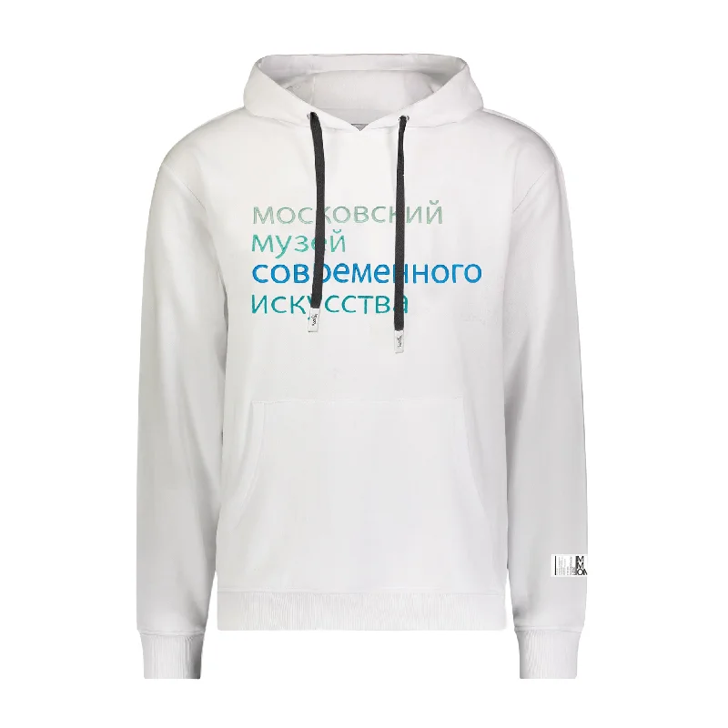 Zip - up men hoodie with multiple pockets for storage GEORGIA HOODIE OFF WHITE