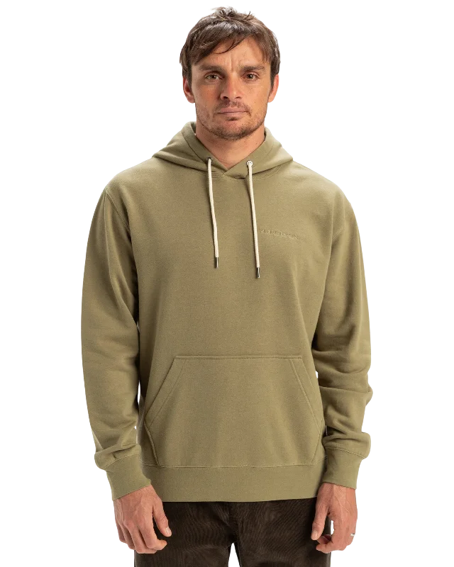 Solid - color men hoodie in trendy olive green Salt Water Hoodie in Aloe