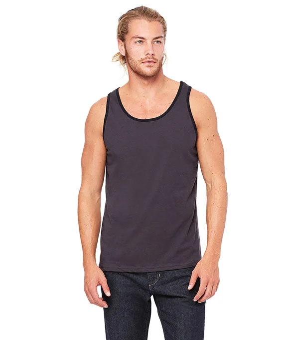 3480 - Bella + Canvas Unisex Jersey Tank Top | Dark Grey/Black