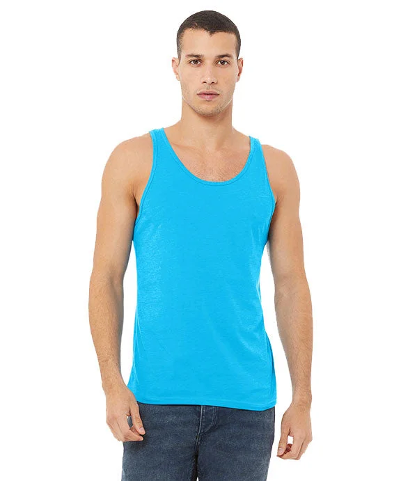 3480CVC - Bella + Canvas Unisex Heather CVC Tank Top | Neon Blue