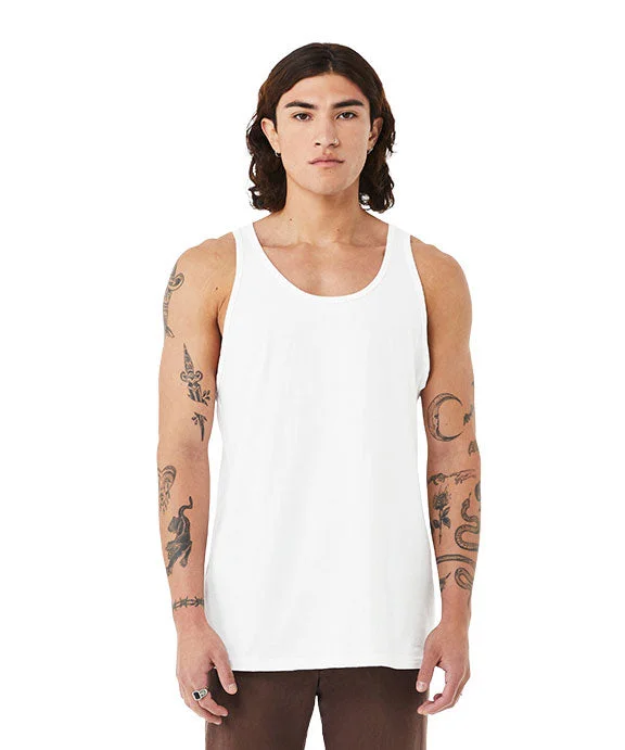 3480CVC - Bella + Canvas Unisex Heather CVC Tank Top | Solid White Blend