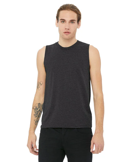 3483 - Bella + Canvas Unisex Jersey Muscle Tank Top | Dark Grey Heather