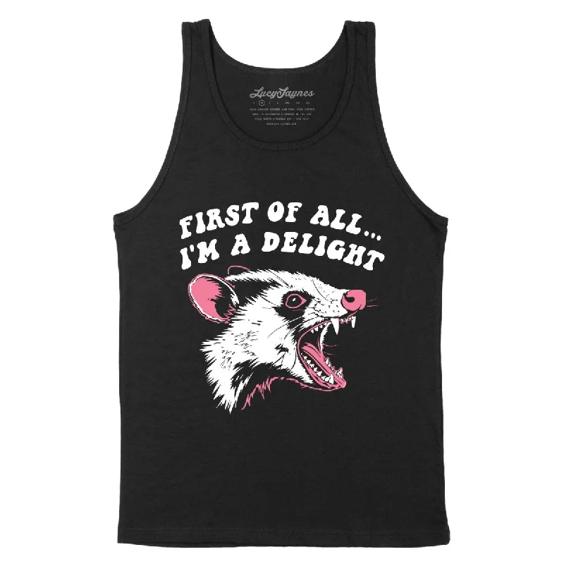 First Of All I'm A Delight Unisex Tank Top