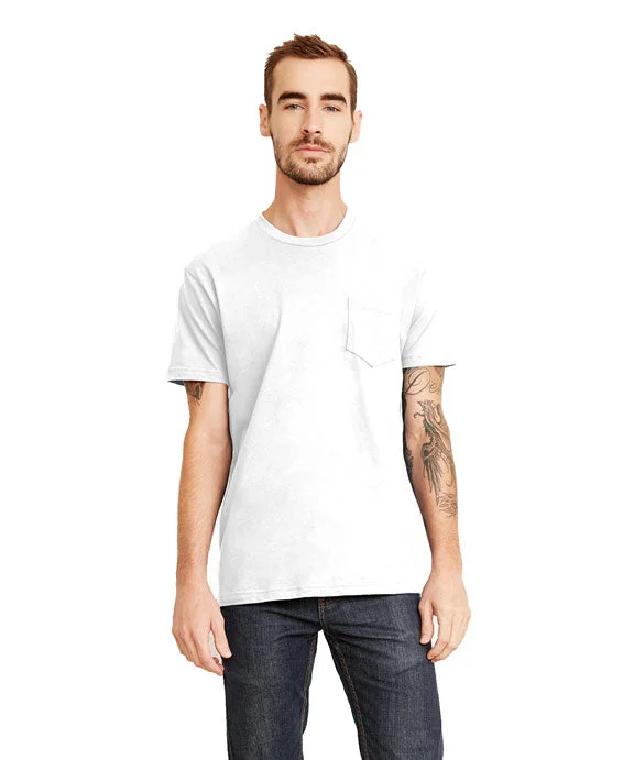 3605 - Next Level Unisex Pocket Crew Neck T-Shirt | White