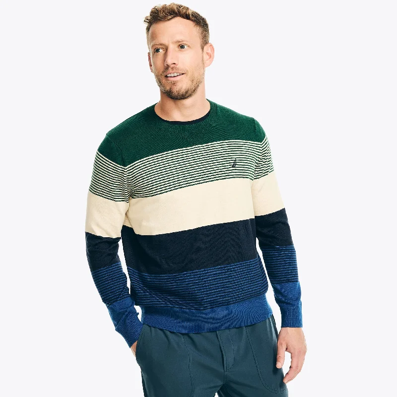 Nautica Mens Navtech Colorblock Sweater