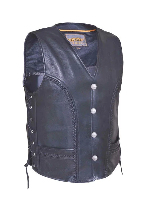 Men's Leather Vest Tall Cut 319.BF TALL MV SL